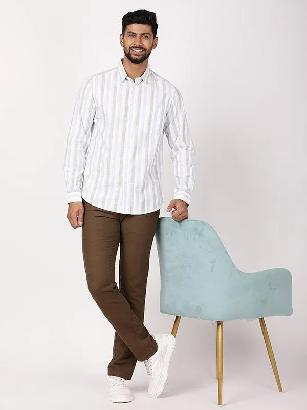 Men Striped Full Sleeve Cotton Shirt