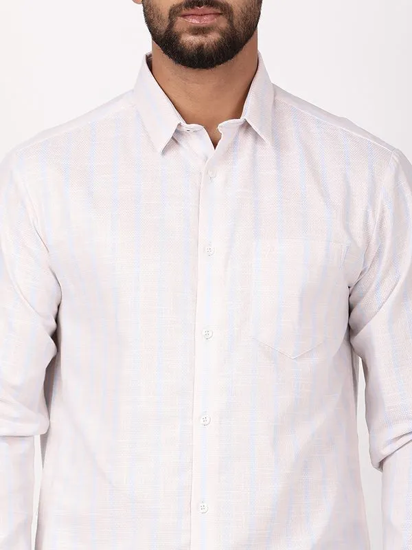Men Striped Full Sleeve Cotton Shirt