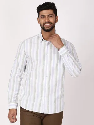 Men Striped Full Sleeve Cotton Shirt