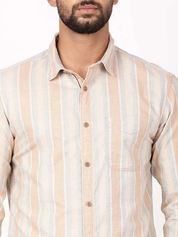 Men Striped Full Sleeve Cotton Shirt