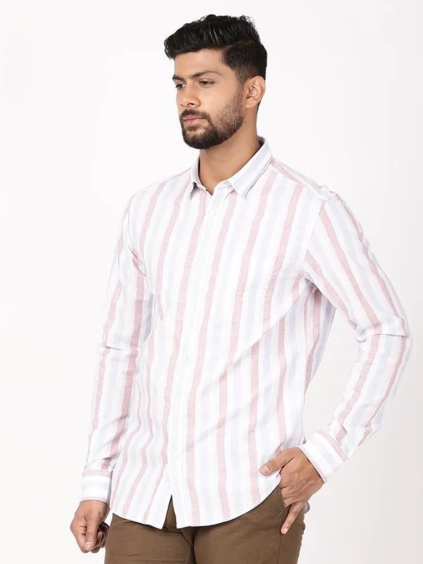 Men Striped Full Sleeve Cotton Shirt