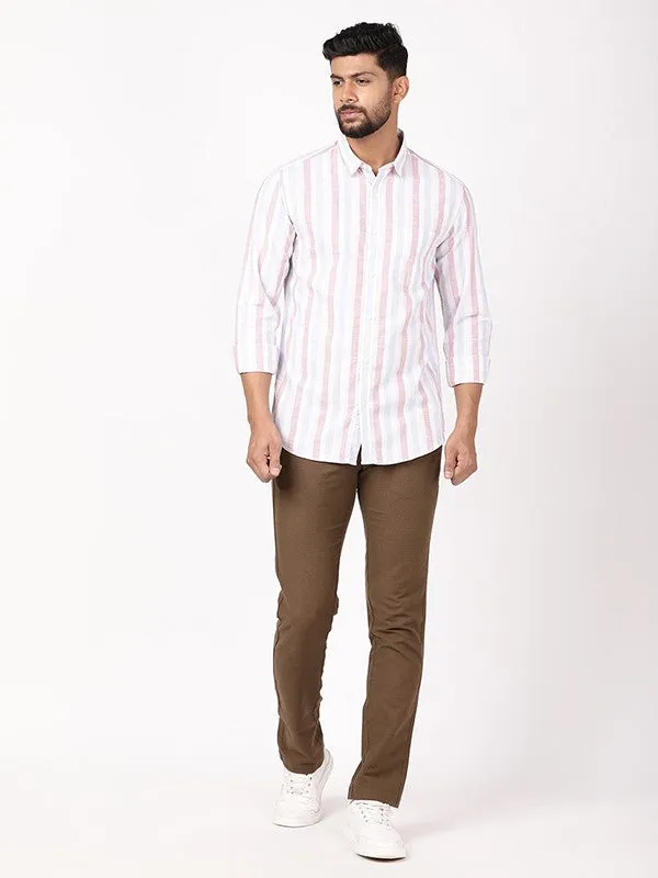Men Striped Full Sleeve Cotton Shirt