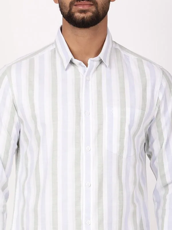 Men Striped Full Sleeve Cotton Shirt