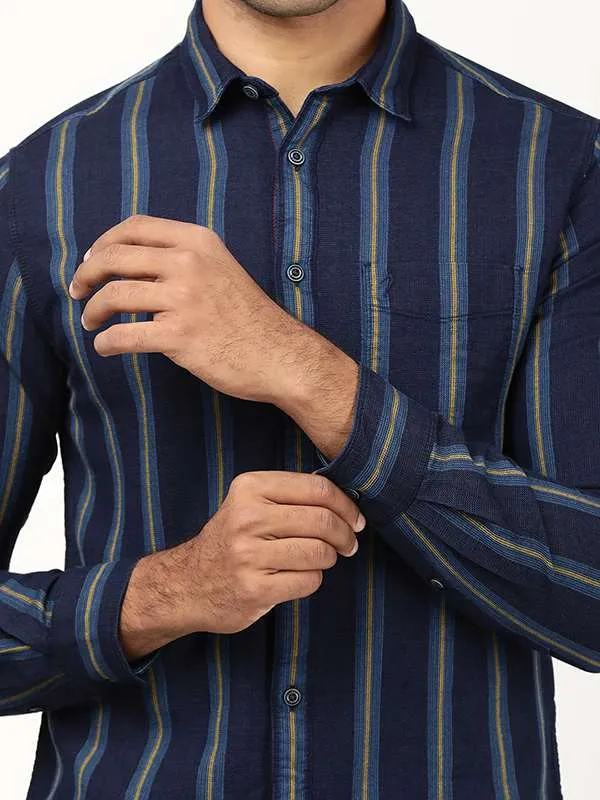 Men Striped Full Sleeve Cotton Shirt