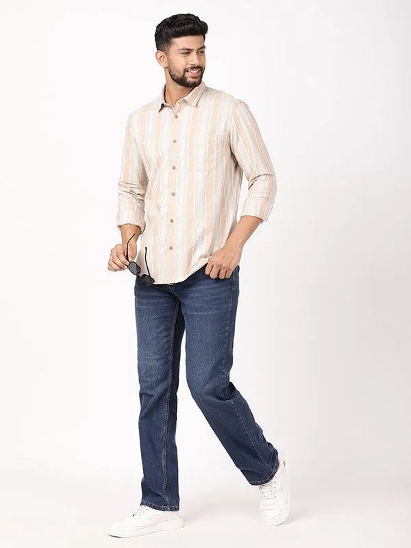 Men Striped Full Sleeve Cotton Shirt