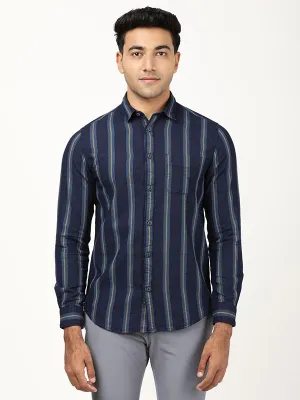 Men Striped Full Sleeve Cotton Shirt