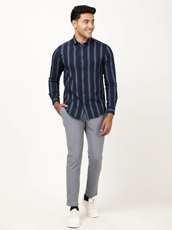 Men Striped Full Sleeve Cotton Shirt