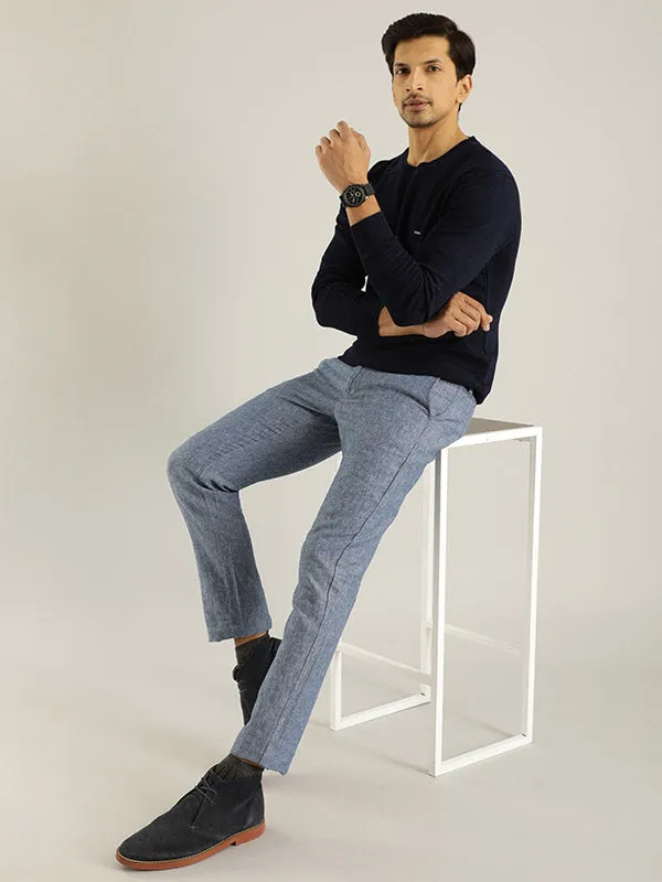 Men Striped Full Sleeve Crew Neck Sweater