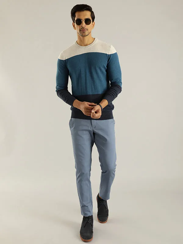 Men Striped Full Sleeve Crew Neck Sweater