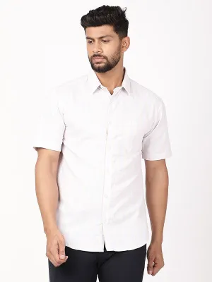 Men Striped Half Sleeve Cotton Shirt