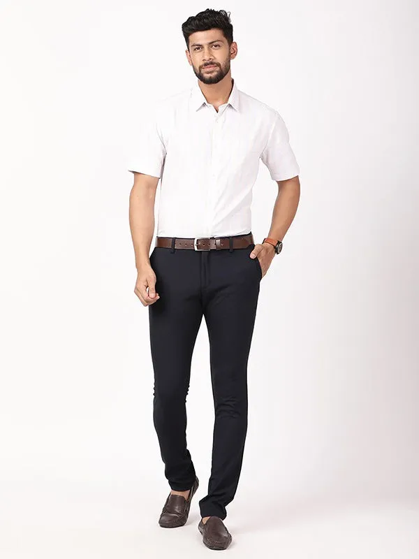 Men Striped Half Sleeve Cotton Shirt