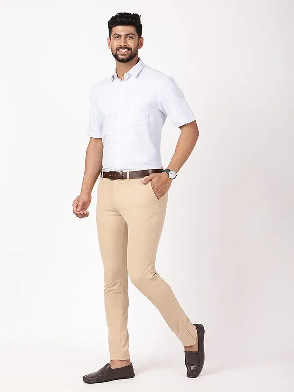 Men Striped Half Sleeve Cotton Shirt