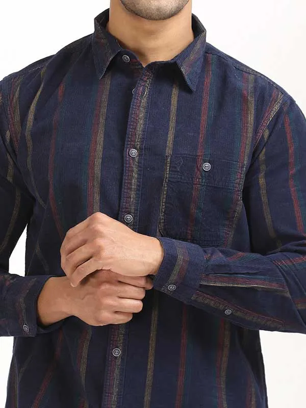 Men Stripes Full Sleeve Cotton Shirt