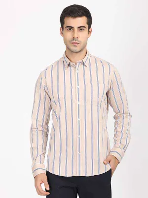 Men Stripes Full Sleeve Cotton Shirt