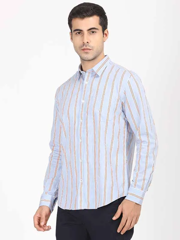 Men Stripes Full Sleeve Cotton Shirt