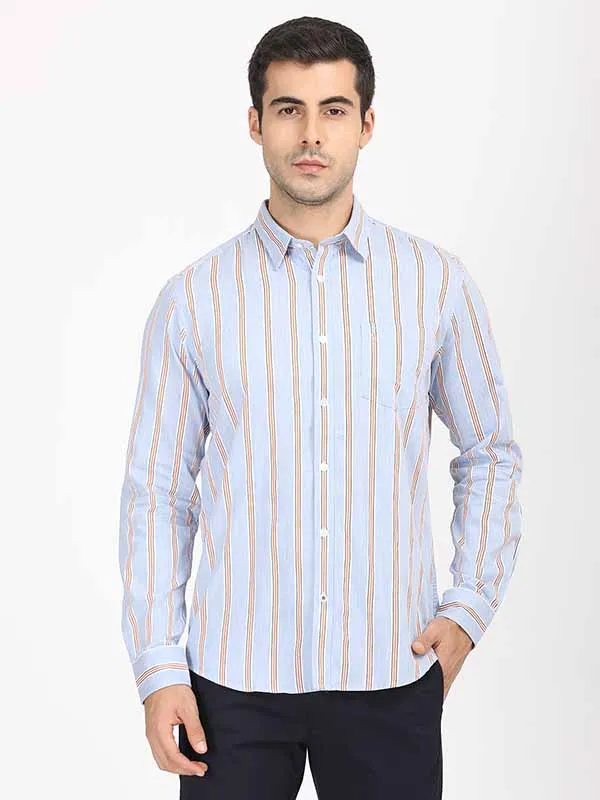 Men Stripes Full Sleeve Cotton Shirt