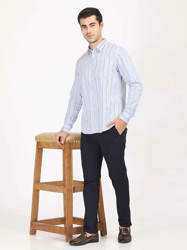 Men Stripes Full Sleeve Cotton Shirt
