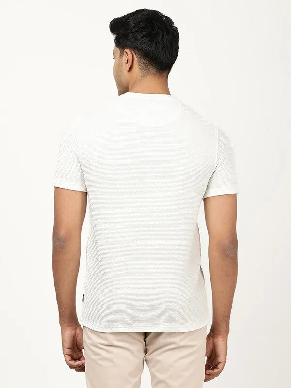 Men Textured Crew Neck T-Shirt