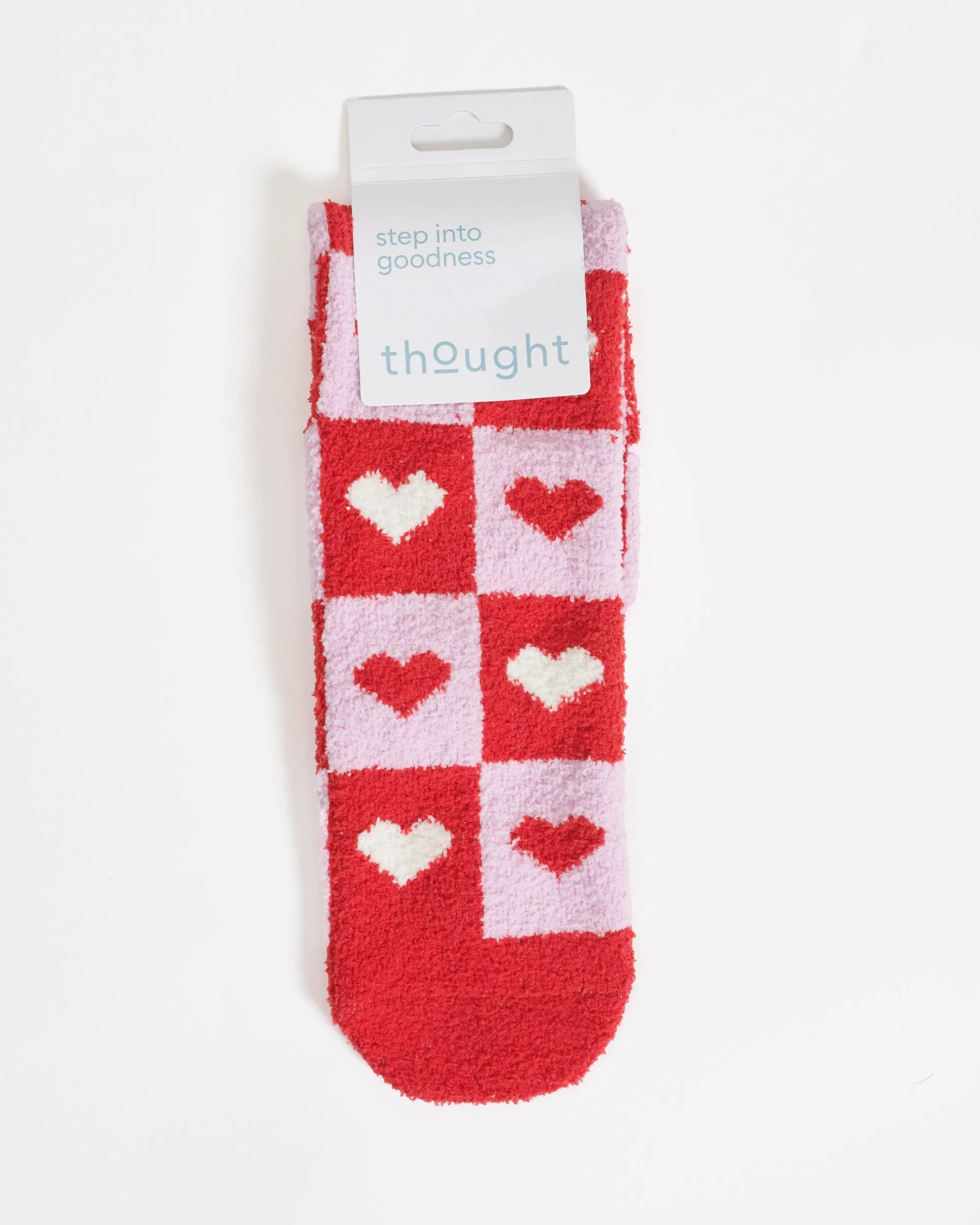 Mono Heart Recycled Polyester Socks - Multi Pink