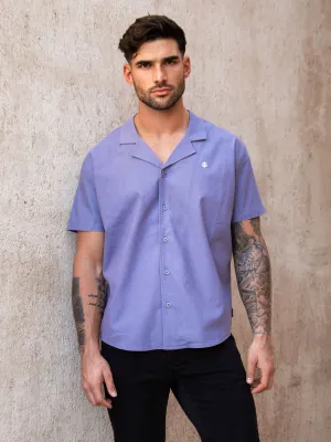 Nador Open Collared Shirt - Blue