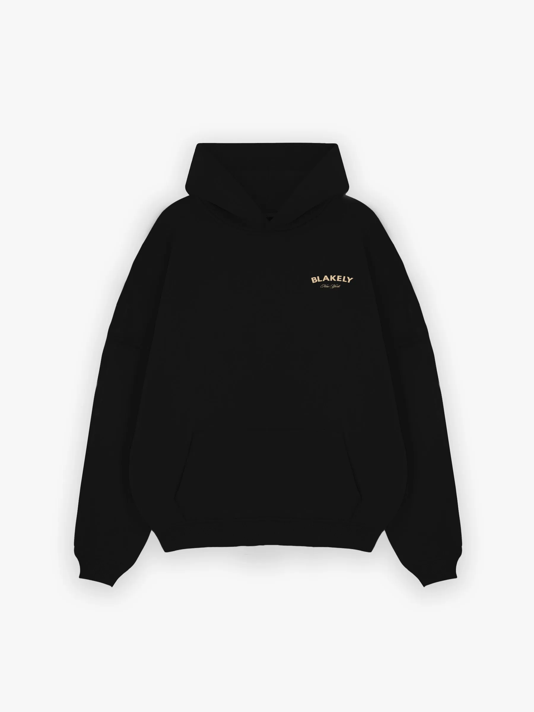NY Crest Relaxed Hoodie - Black