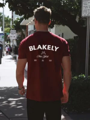 NY Crest Relaxed T-shirt - Classic Burgundy