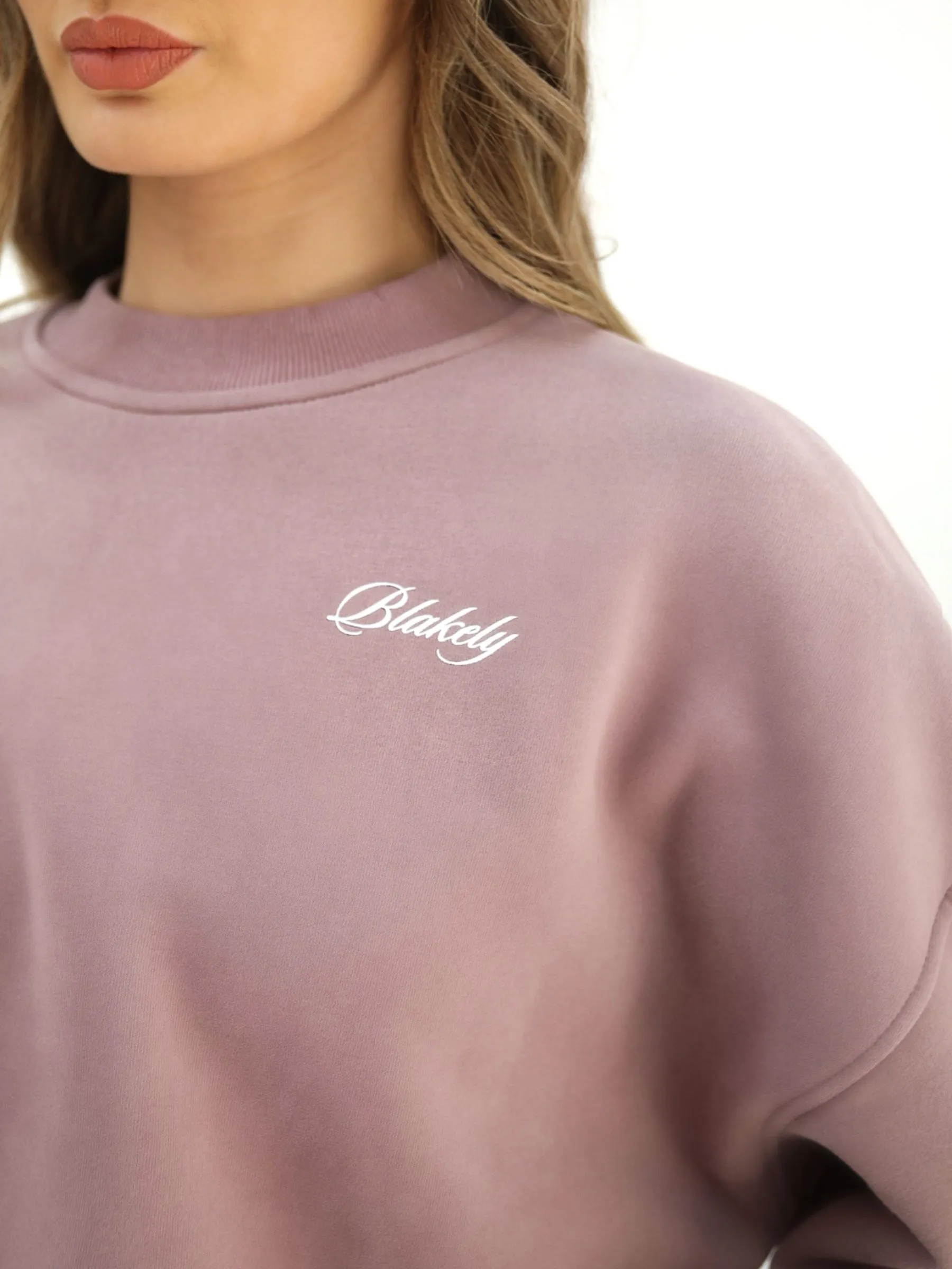 Off Duty Cropped Sweater - Dusty pink