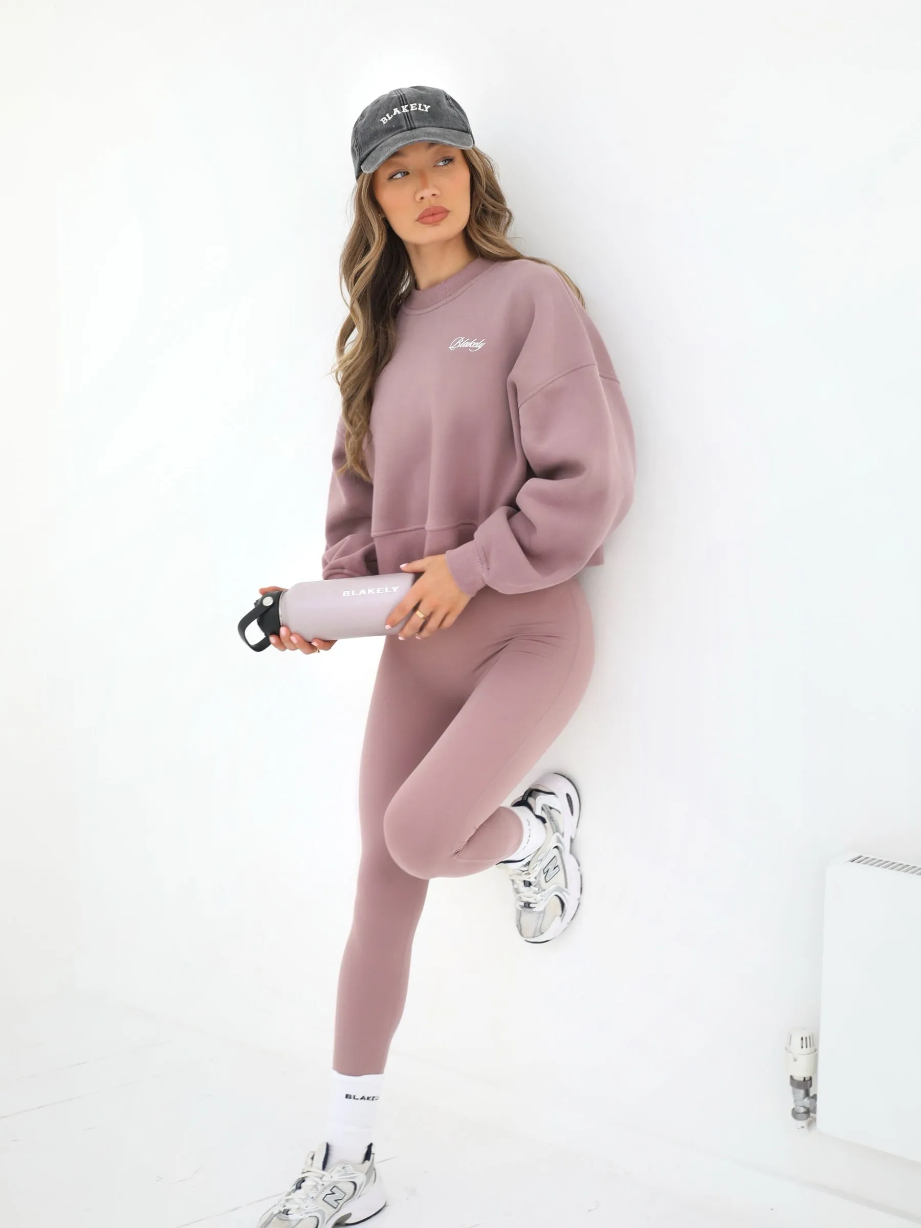 Off Duty Cropped Sweater - Dusty pink