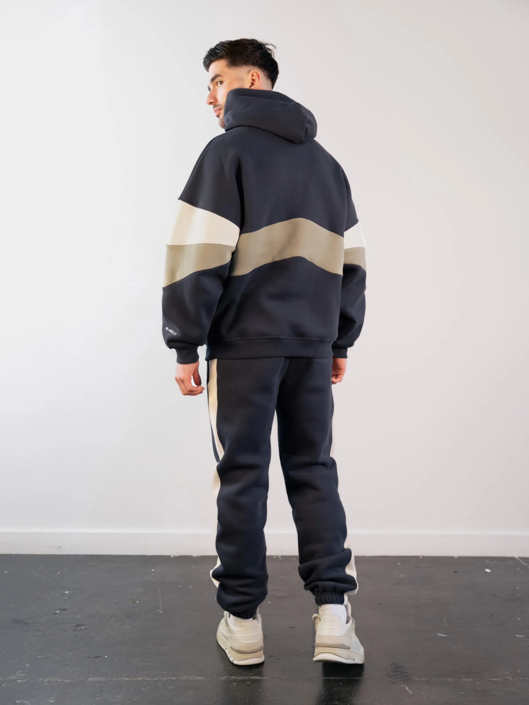Panel Relaxed Hoodie - True Navy