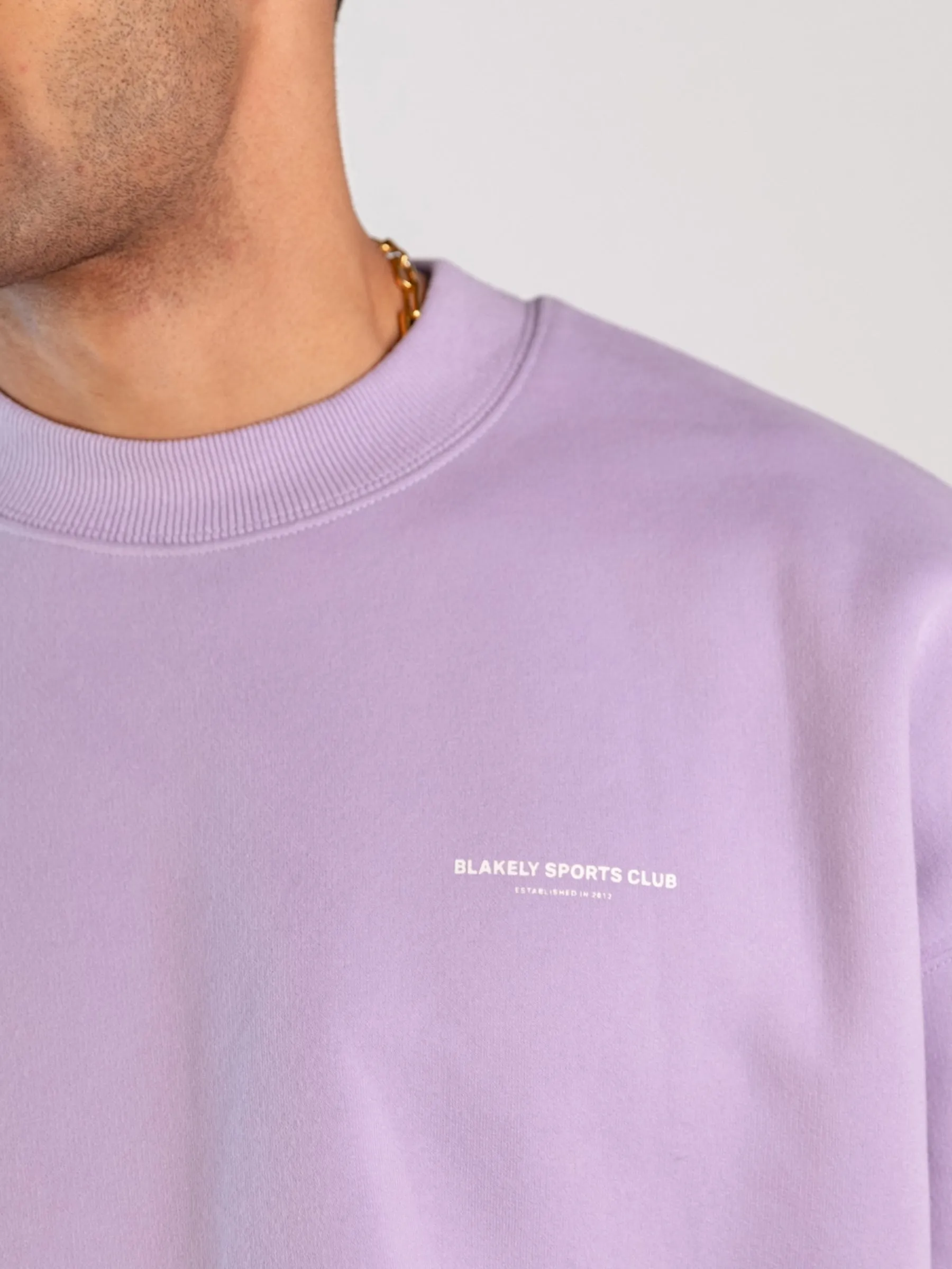 Panel Relaxed Sweater - Violet