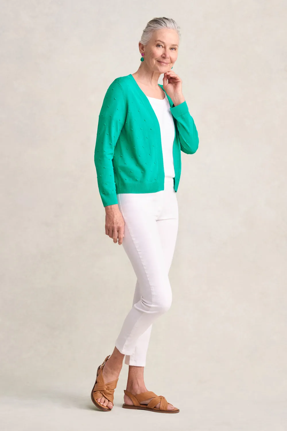 Popcorn Cardigan - Viridian