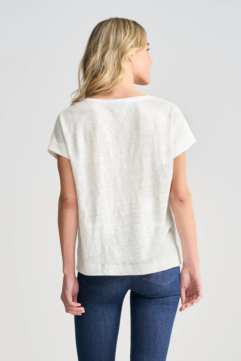 Printed Linen Mix Top - Picnic in Paris