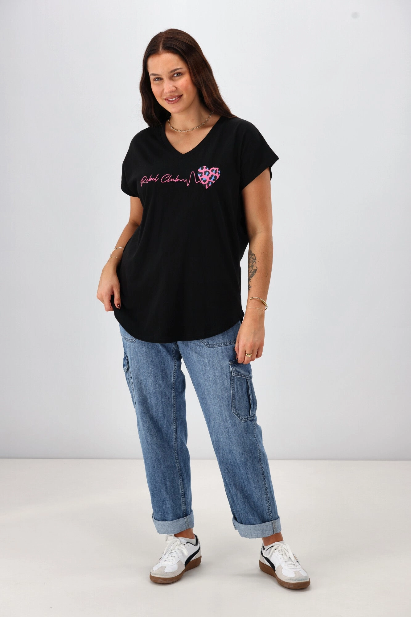 Rebel Club Heartbeat V Tee Black Pre-Order Due Late May