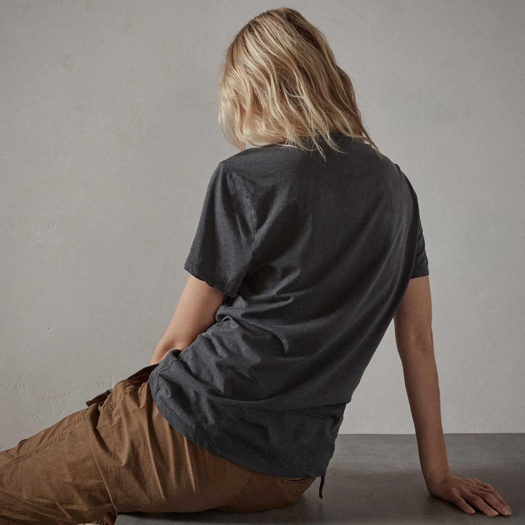 Recycled Lotus Jersey Knit Tee - Magma