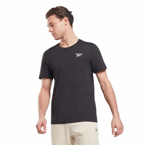 REEBOK MEN'S LFT LOGO BLACK TEE