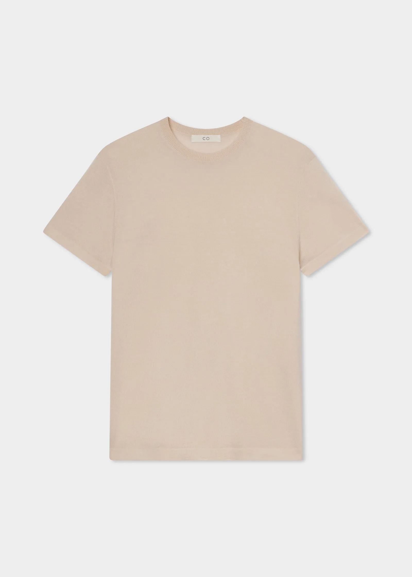 Relaxed Tee in Fine Cashmere - Whisper Pink