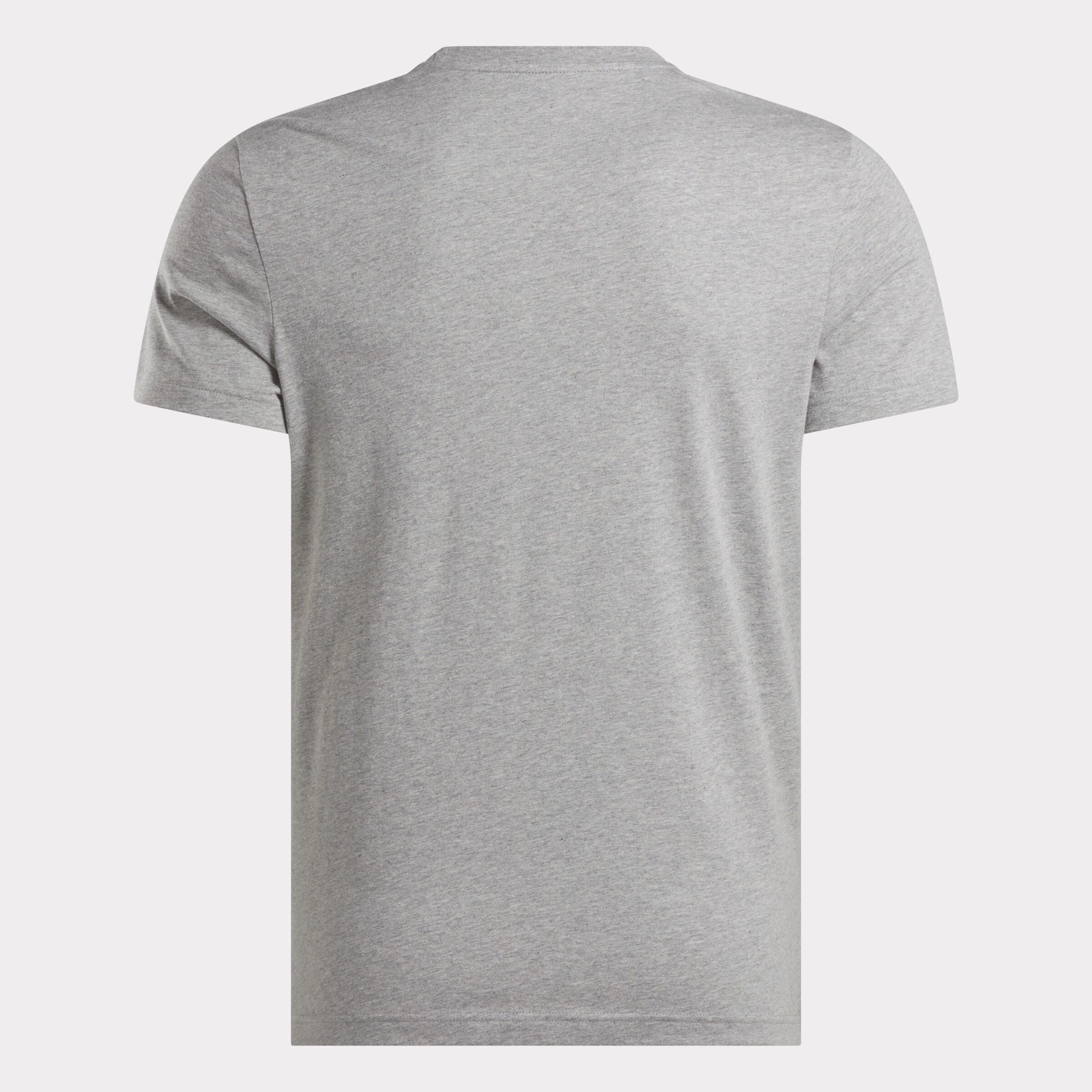 Ri Small Logo Tee Mgrey Heather/Vector Red