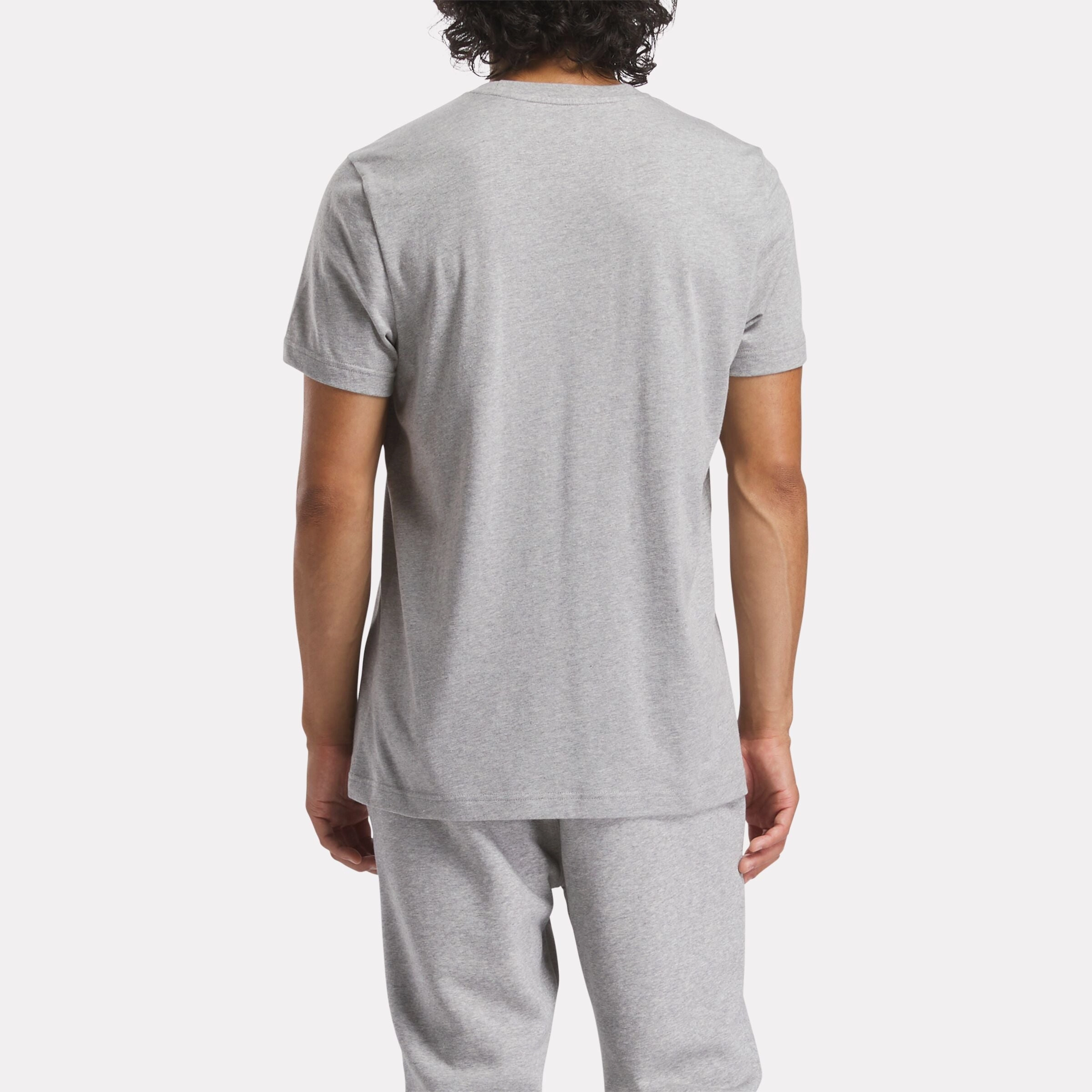 Ri Small Logo Tee Mgrey Heather/Vector Red