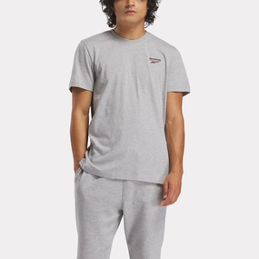 Ri Small Logo Tee Mgrey Heather/Vector Red