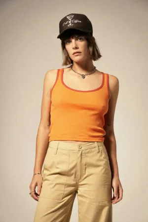 Ringer Organic A-Tank - Tangerine/Burnt Brick
