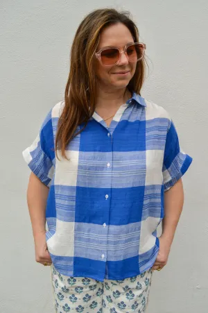 Sacrecoeur Louisa Blue Check Shirt