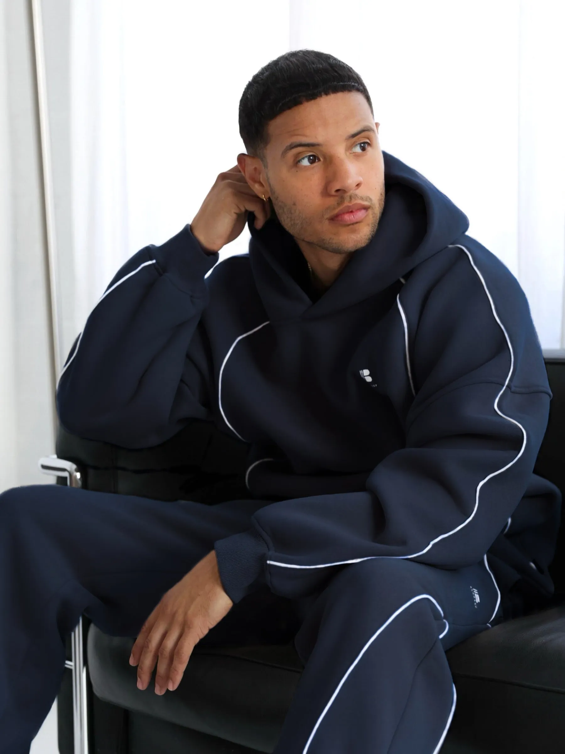 Seam Relaxed Hoodie - True Navy