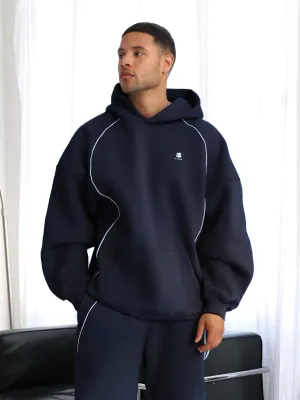 Seam Relaxed Hoodie - True Navy