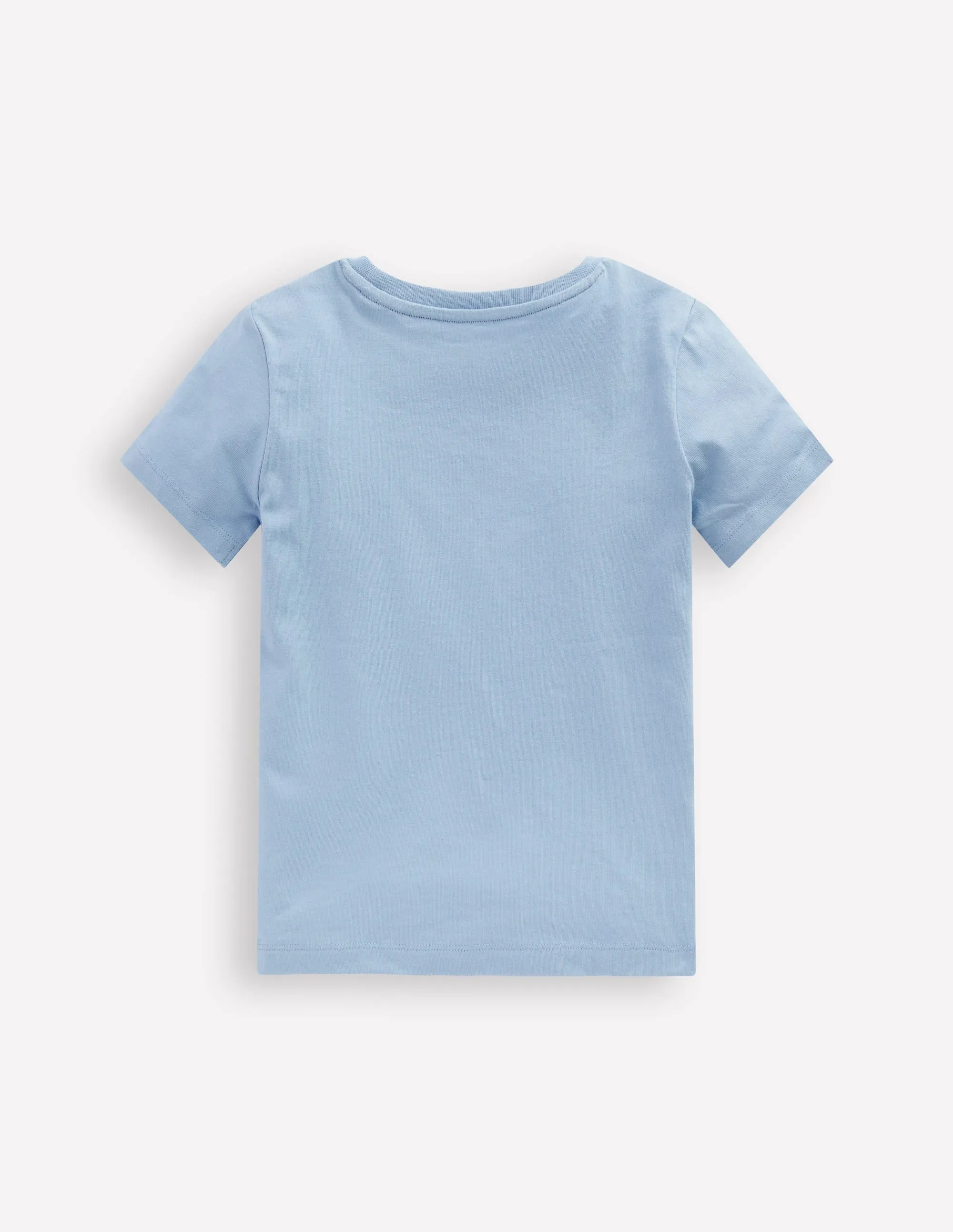 Short Sleeve Bouclé T-shirt-Glacier Blue Circus Stars