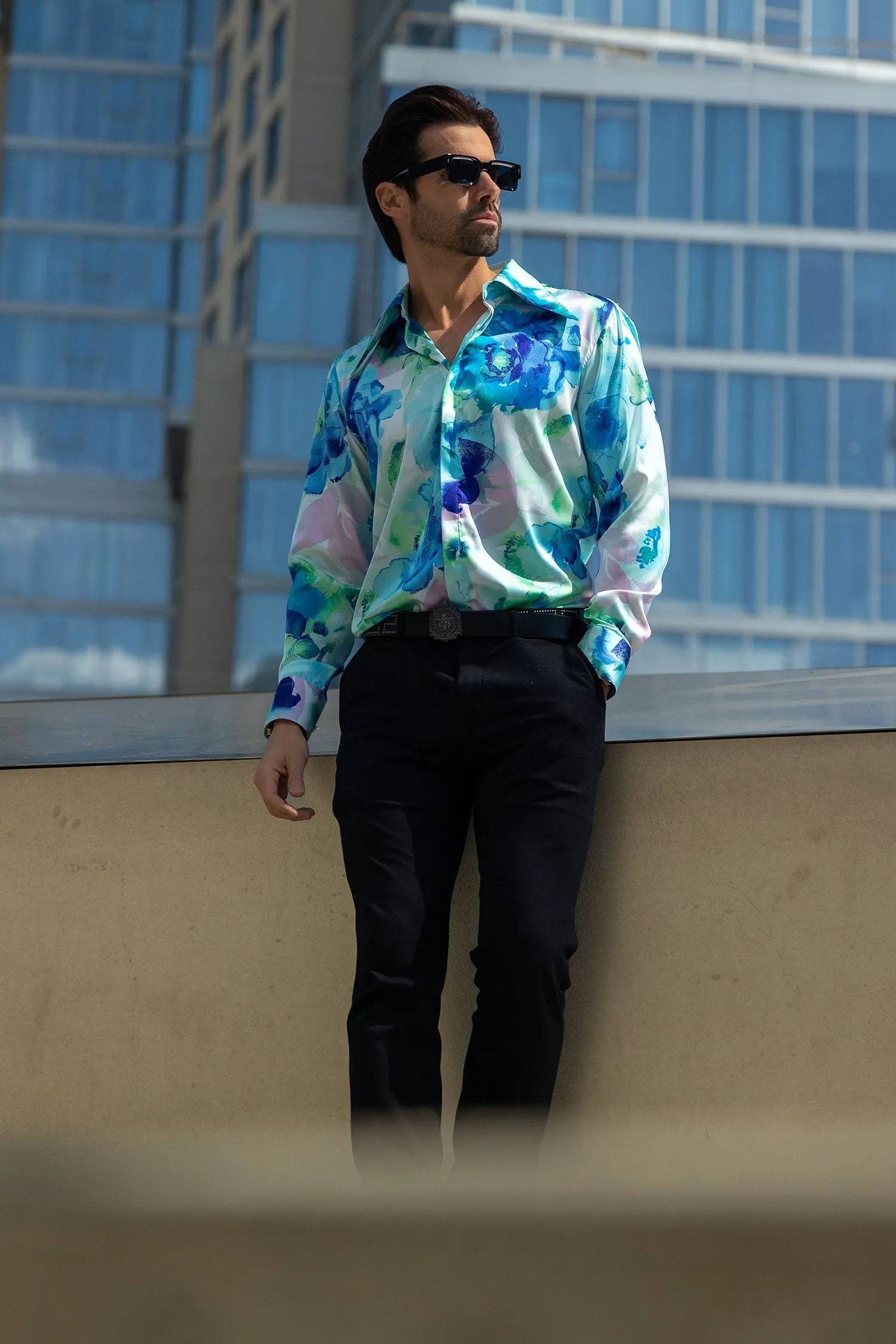 Slinspear Floral Long Sleeve Shirt