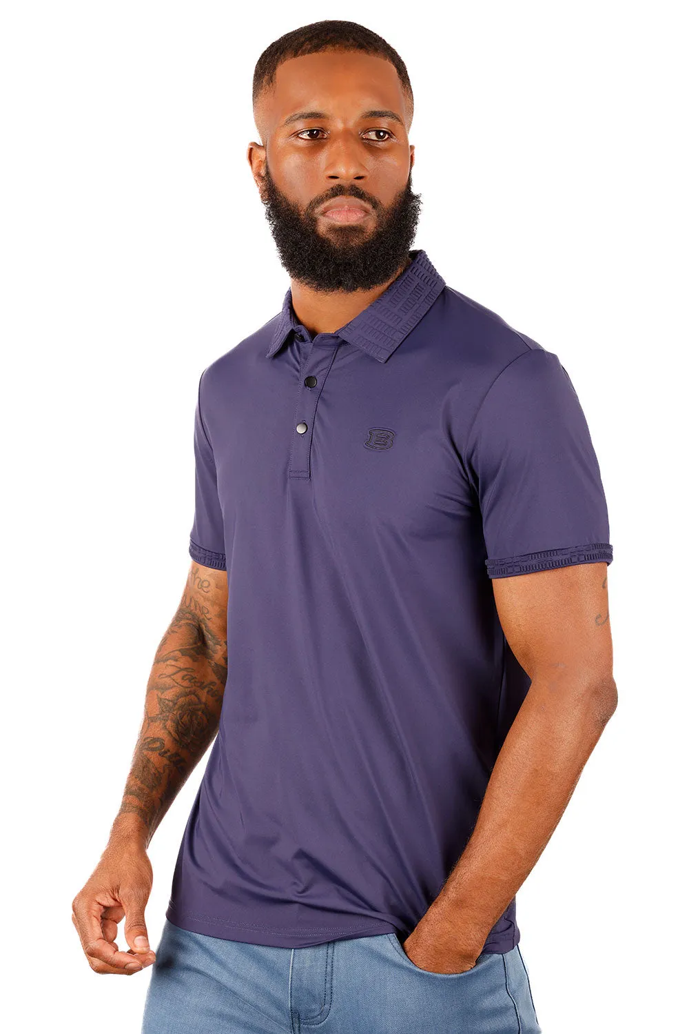 Solid Twist Polo Shirt