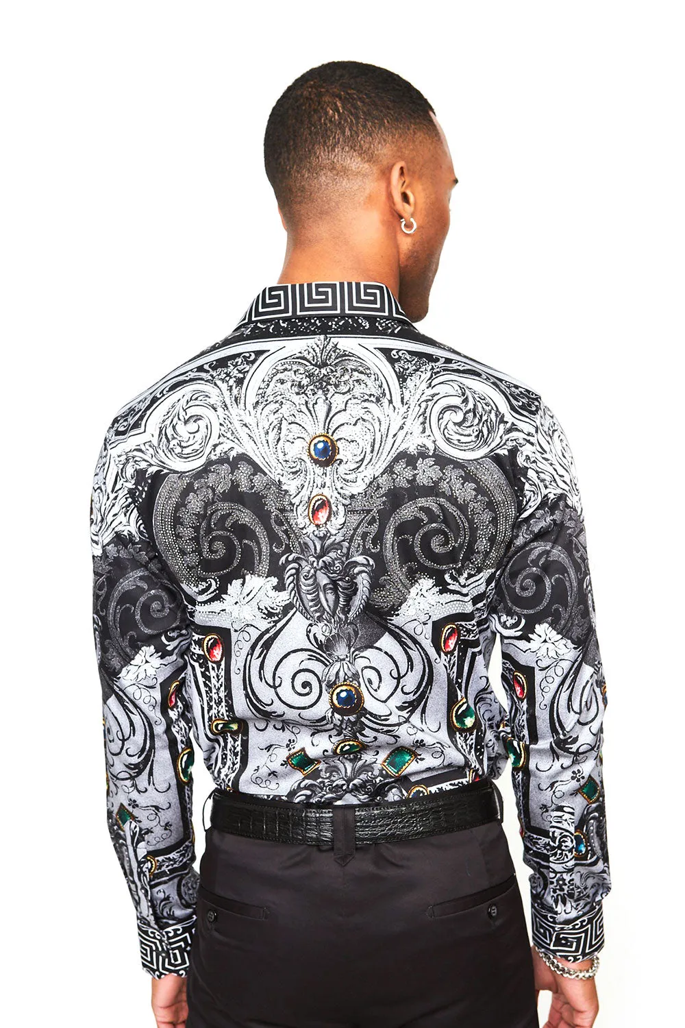 Summer Night Rhinestone Long Sleeve Shirt