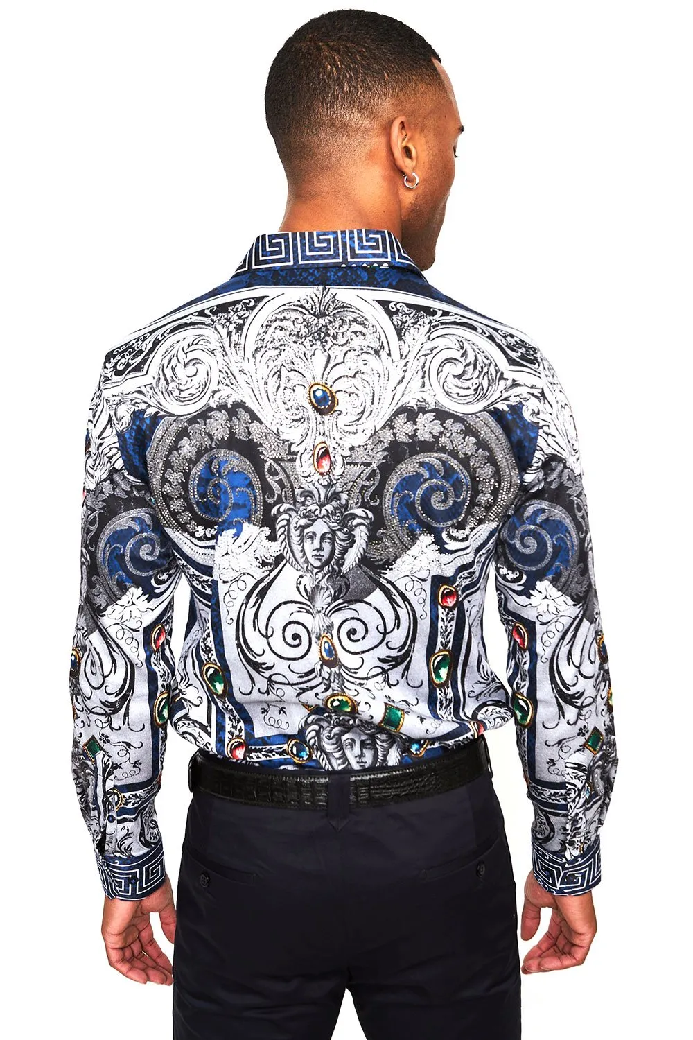 Summer Night Rhinestone Long Sleeve Shirt