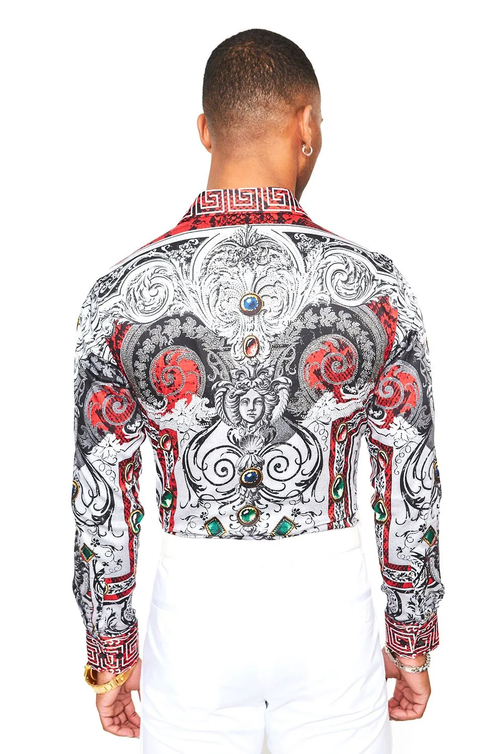 Summer Night Rhinestone Long Sleeve Shirt