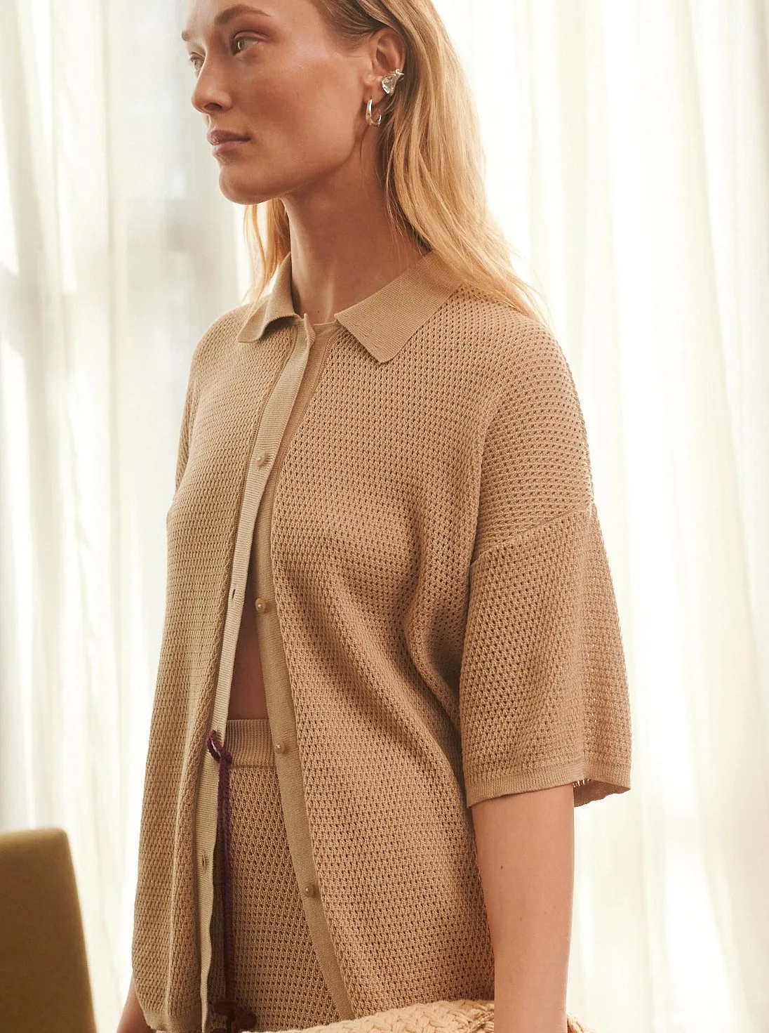 Sutemos Cotton Shirt - Straw